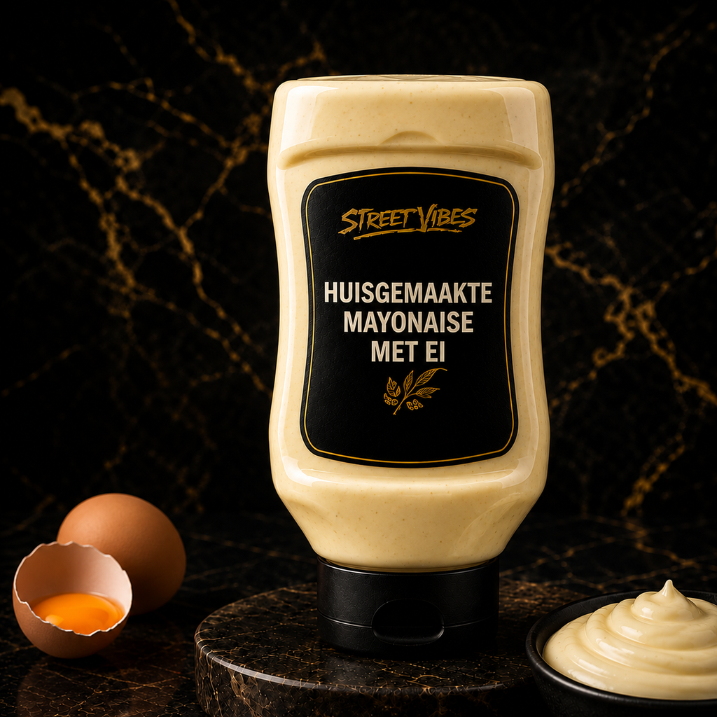 Mayonaise huisgemaakt met ei.  Glutenvrij / Lactosevrij