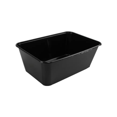 Zwarte maaltijdbak 1000 ml, 500 stuks