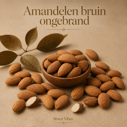 Amandelen bruin ongebrand 1000 gram
