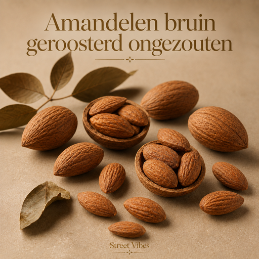 Amandelen bruin geroosterd ongezouten 1000 gram