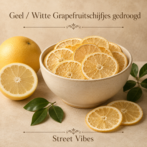 Gedroogde Geel/Witte Grapefruitschijfjes