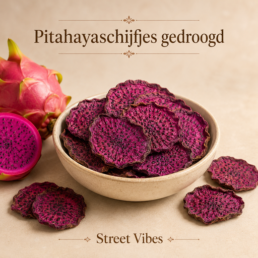 Gedroogde Pitahayaschijfjes Rood